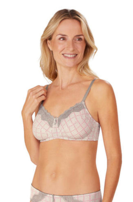 Hot Milk Ambition Triangle Maternity Bra Shell Pink - Magnetic Drop Cups Available  in size 8D only