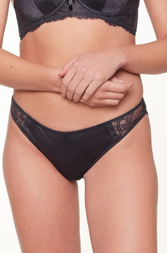 Dark Snake G-String Navy Lace Lingadore | XS