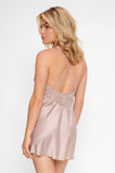 Lingadore Elegance Lace Chemise - Bark Brown Silky Polyester XS