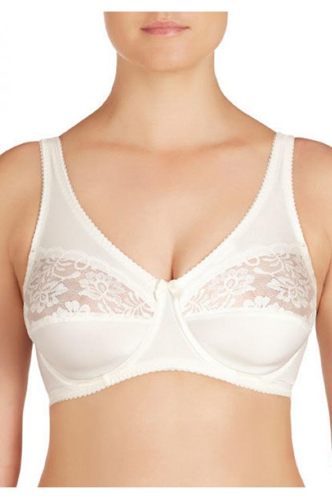 Fayreform Classic Underwire Bra Ivory - Lace Detail B-DD Cup