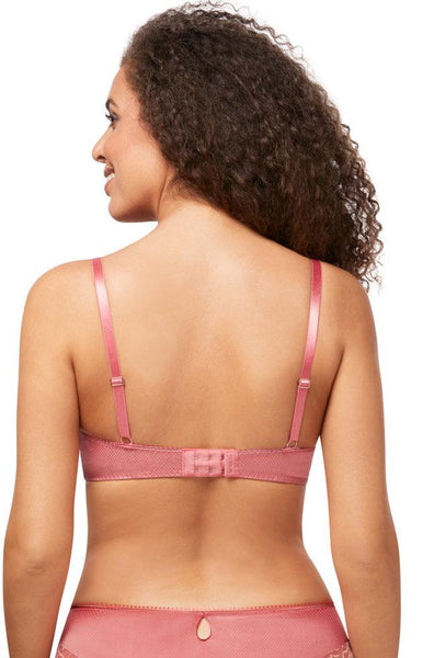 Floral wire-free bra in strawberry rose, size 10A, by Amoena, featuring a chic and comfortable design.