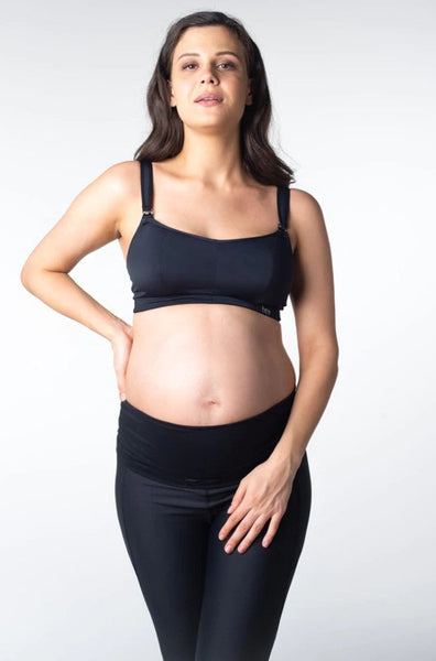 Hot Milk Balance Maternity Sports Bra - Black Wirefree Cotton