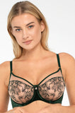 Samanta black and nude Perla UW bra in larger cup sizes with lace detailing and adjustable straps