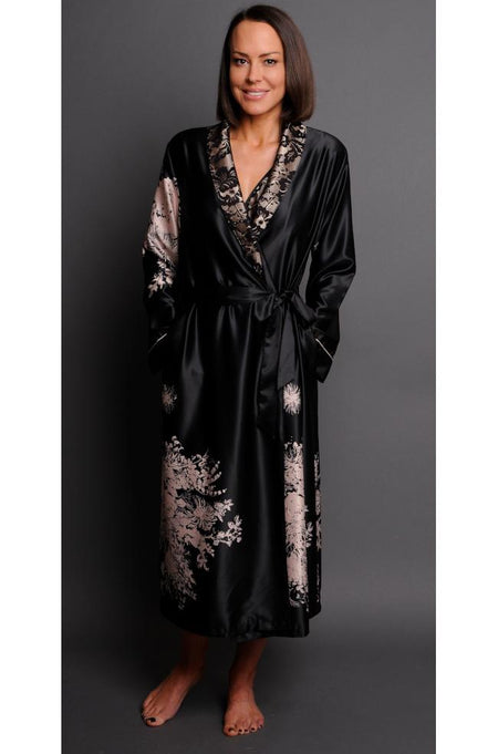 Amanda Cotton Zip Dressing Gown (Royal)