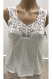 Singlet Camisole with Cutaway Lace (Black or White)