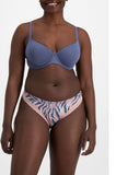 Peach and blue JW Paris G-String underwear by Jockey, featuring a brief thong style and available in multiple sizes.