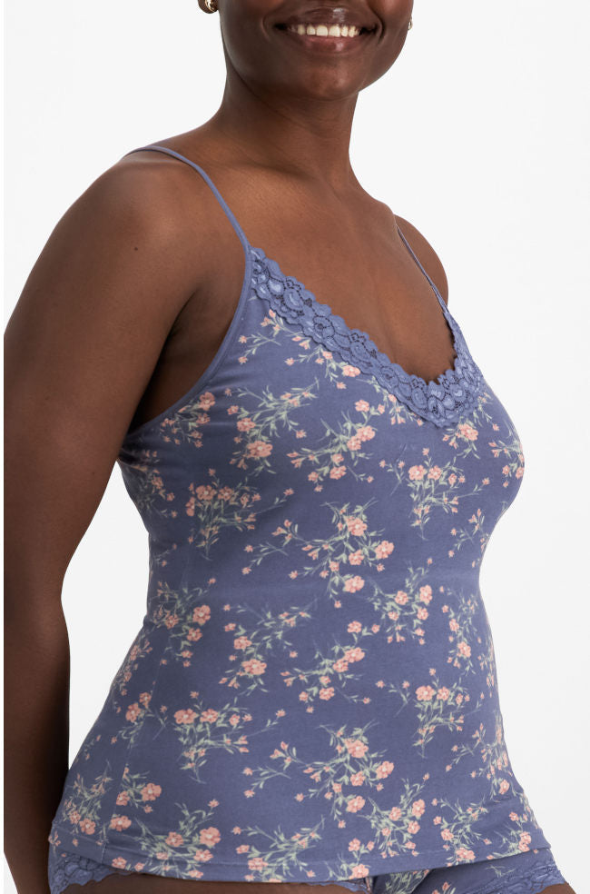 Jockey Camisole (Blue Floral) Available in size 8 only