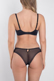 Perla Thong (Black & Nude)