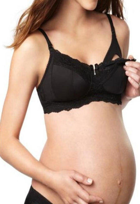 Lace Softcup Maternity Bra (Black)