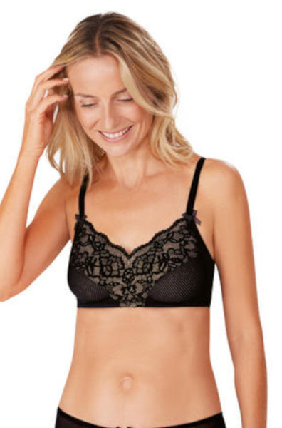Kyra Wirefree Bra (Black & Nude)