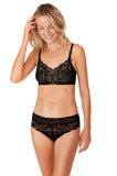 Kyra Wirefree Bra (Black & Nude)