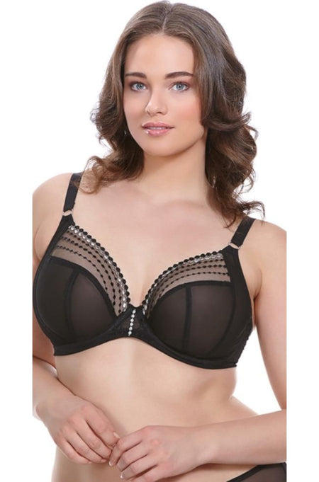 Fayreform Coral Underwire Bra Latte - Floral Lace Embroidered