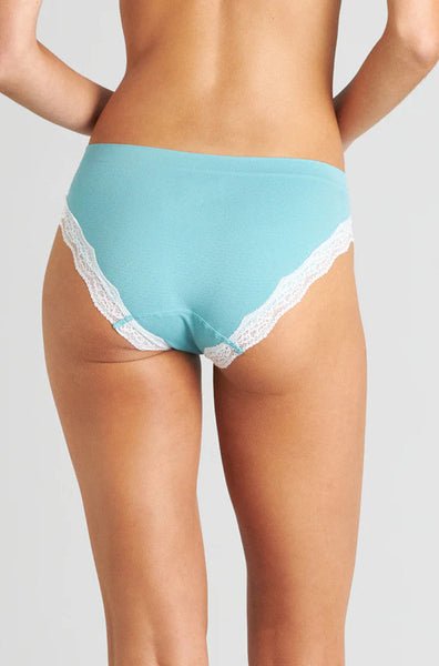 Nikki Bikini Brief (Porcelain & White)  Available in size XL only