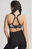 Panache Ink Splat sports bra in D cup, featuring vibrant ink splatter design and supportive construction for larger cup size