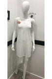 Reversible Slip Dress White - Dual Neckline Polyester Spandex