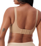 Lace Nursing Bra Nude - Drop-Down Cups Wire-Free