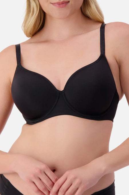 Amoena Amy Seamless Crop Top Mastectomy Bra - Black & Nude