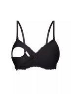 Black Triumph Gorgeous Mama lace maternity bra with softcup, wire-free design, featuring delicate lace details and comfortable fit.