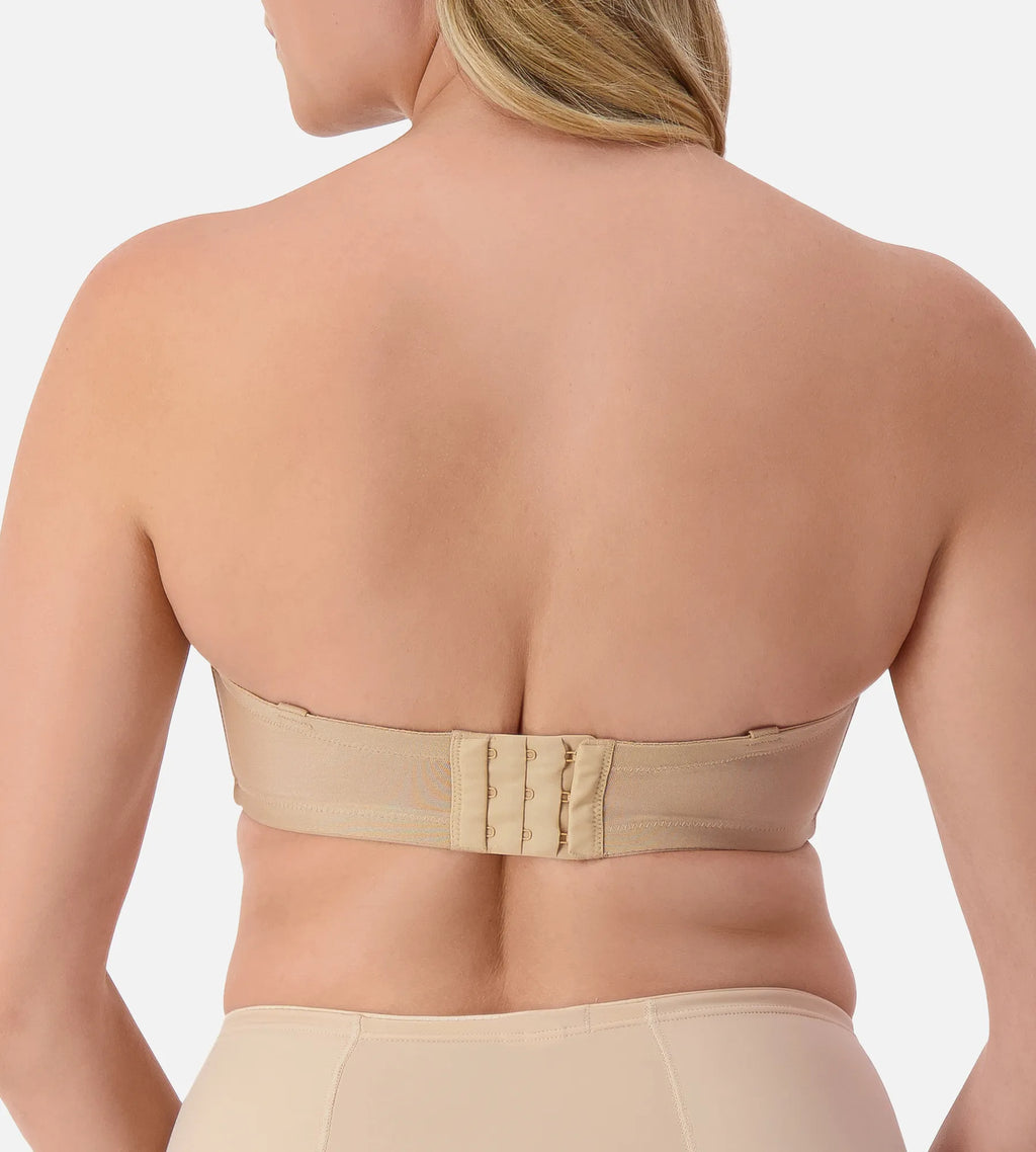 Triumph nude silhouette strapless underwire bra with smooth cups and underwire support, designed for a seamless look.