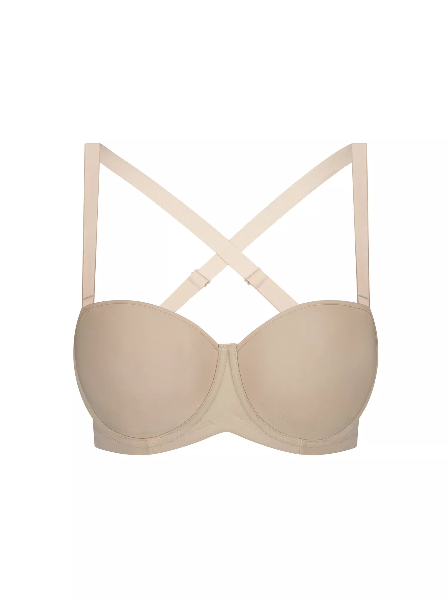 Beautiful Silhouette Strapless Underwire Bra - Nude