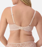 Nude pink Triumph Essential Lace Balconette Bra with delicate lace detailing and supportive underwire for a comfortable fit.