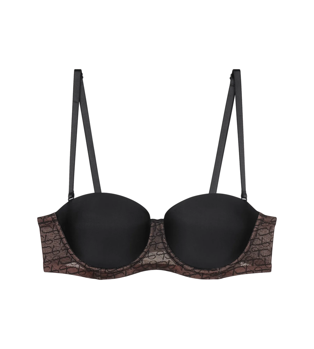 Triumph Signature Sheer Strapless bra with smooth cups and delicate sheer fabric, perfect for seamless, strapless support.