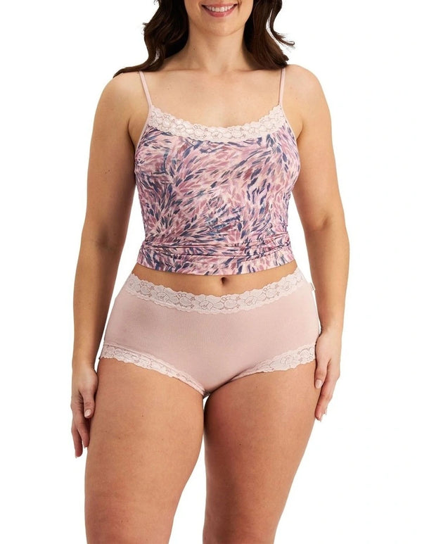 Jockey Parisienne Cotton Full Brief in Mushroom Mauve, soft underwear featuring full coverage and comfortable cotton fabric.