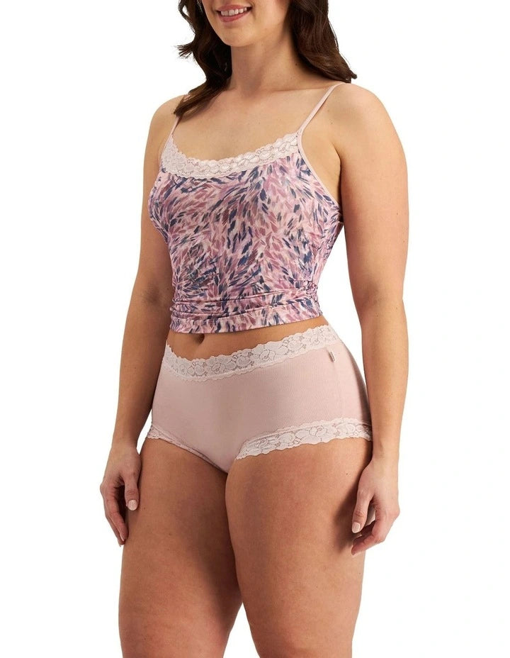 Jockey Parisienne Cotton Full Brief underwear in mushroom mauve color with a comfortable fit and soft cotton fabric.