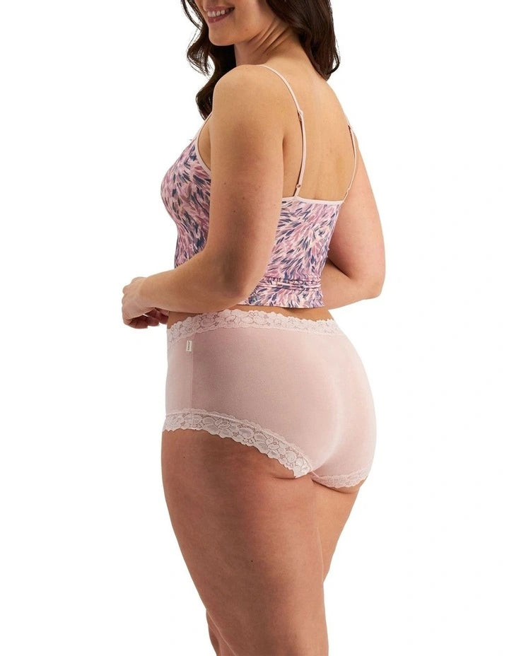 Jockey Parisienne Cotton Full Brief in Mushroom Mauve, soft cotton underwear with full coverage and comfortable fit.