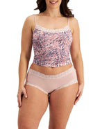 Jockey Parisienne cotton boyleg brief in mushroom mauve color, comfortable underwear with soft fabric and seamless design.