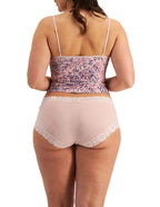 Jockey Parisienne cotton boyleg brief in mushroom mauve color, comfortable women's underwear with soft fabric and full coverage.