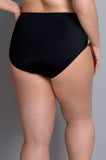 Lucia High Waist Brief (Black and Crystal) Available in size 12 only