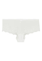 Ivory scalloped lace semi-sheer brief from LINGADORE Daily Hipsters, featuring delicate lace and comfortable fit.