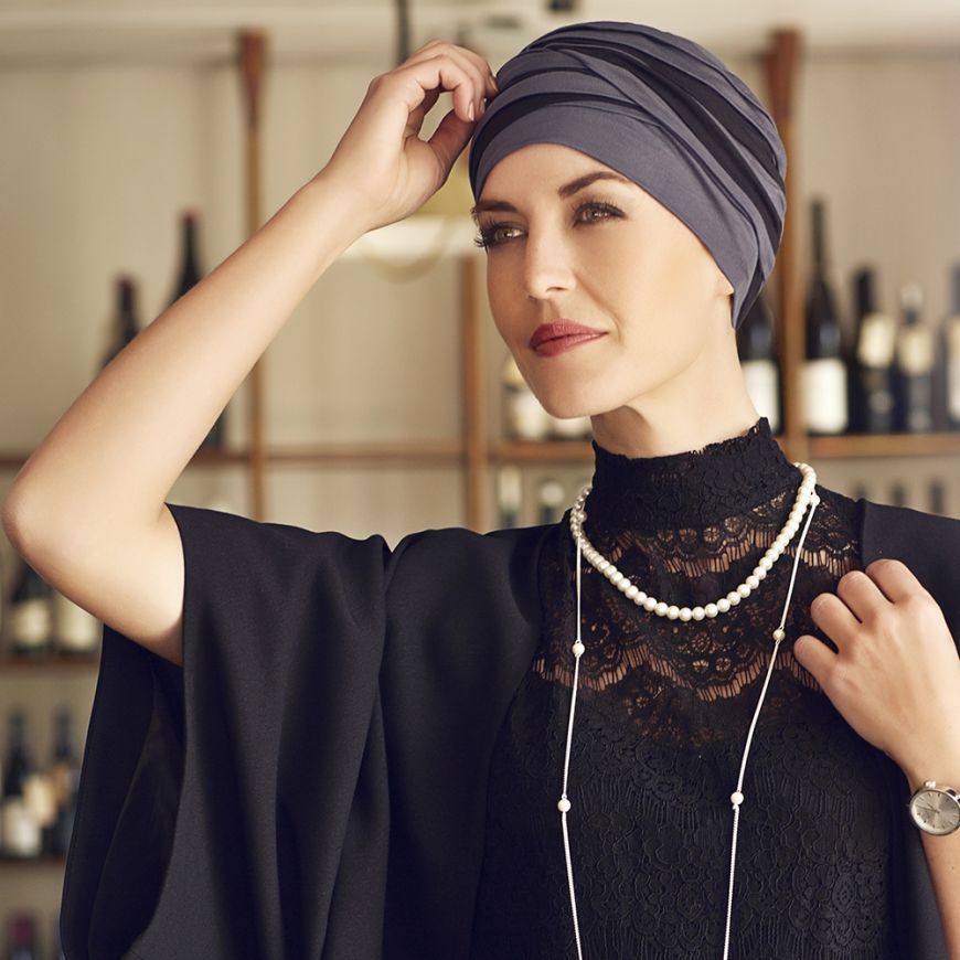 House of Christine Shanti Turban hat in vibrant fabric, stylish headwear for fashionable women