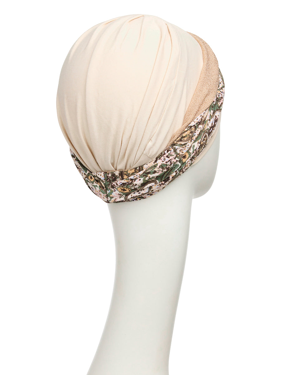 House of Christine HocShakti turban with printed headband, stylish hat featuring vibrant patterns and comfortable fit.