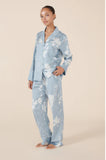 Elina Botanical Pyjama Set (Blue)