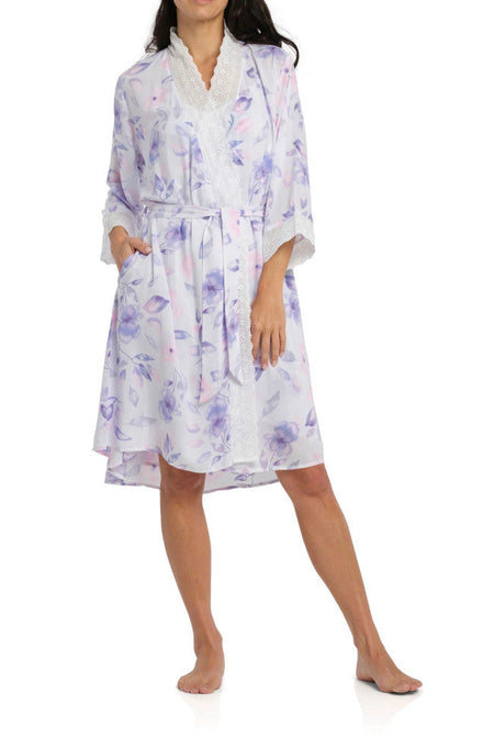 Tamara Long Wrap Dressing Gown (Blueberry)