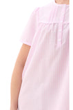 Seersucker Short Sleeve Nightie (Pink Checkers)