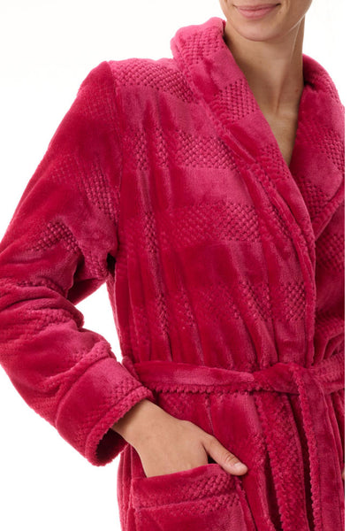 Tamara Long Wrap Dressing Gown (Cranberry)