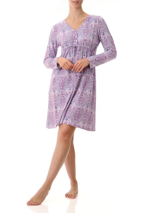 Tamara Long Wrap Dressing Gown (Blueberry)