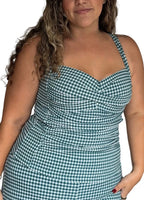Gingham Tankini Set (Emerald)