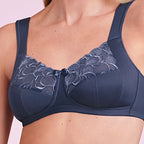 ANITA Lucia wirefree bra in Moonlight Blue, featuring soft cups and comfortable fit, shown on a model.