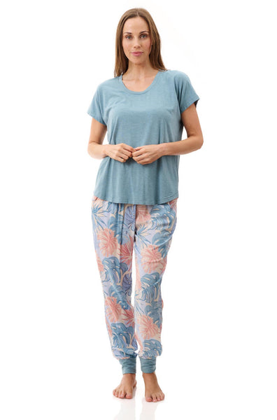 Tanika Long Pyjama set (Mango Lagoon) Available in XXL only