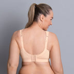 ANITA Extreme Control Sports Bra in desert color providing maximum support, designed for high-impact workouts.