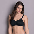Anita Lisa wire-free mastectomy bra in black, featuring soft fabric, seamless cups, and supportive design for comfortable wear.