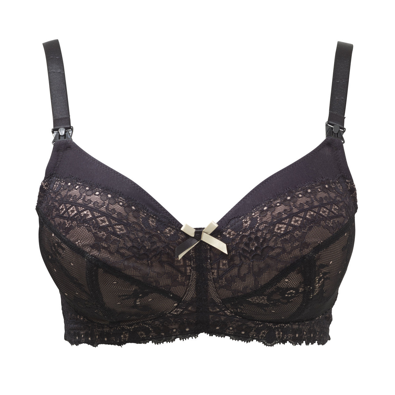 Sophie Nursing Bra - Black & Nude