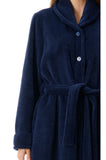 Catriona Button Dressing Gown (Navy)