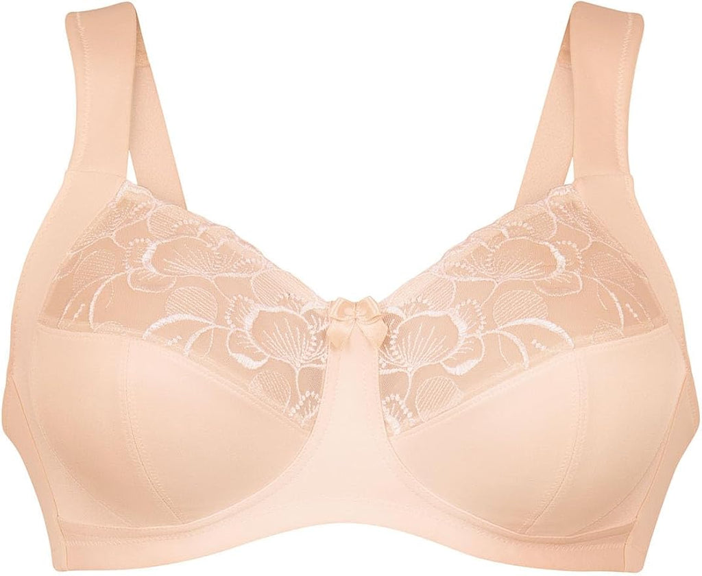 Anita Lucia wirefree bra in light powder color, showcasing smooth cups and comfortable fit, designed for everyday wear.
