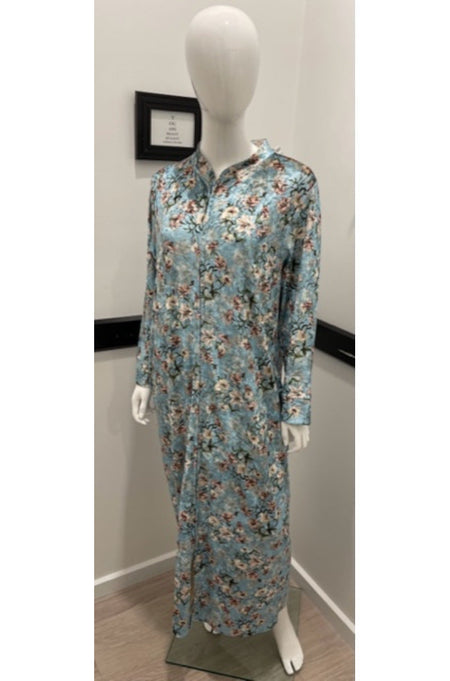 Tamara Long Wrap Dressing Gown (Royal Blue)