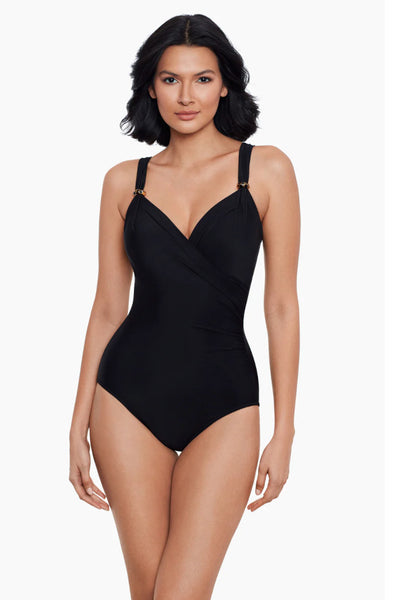 Siren One Piece Shapewear Swimsuit (Black)